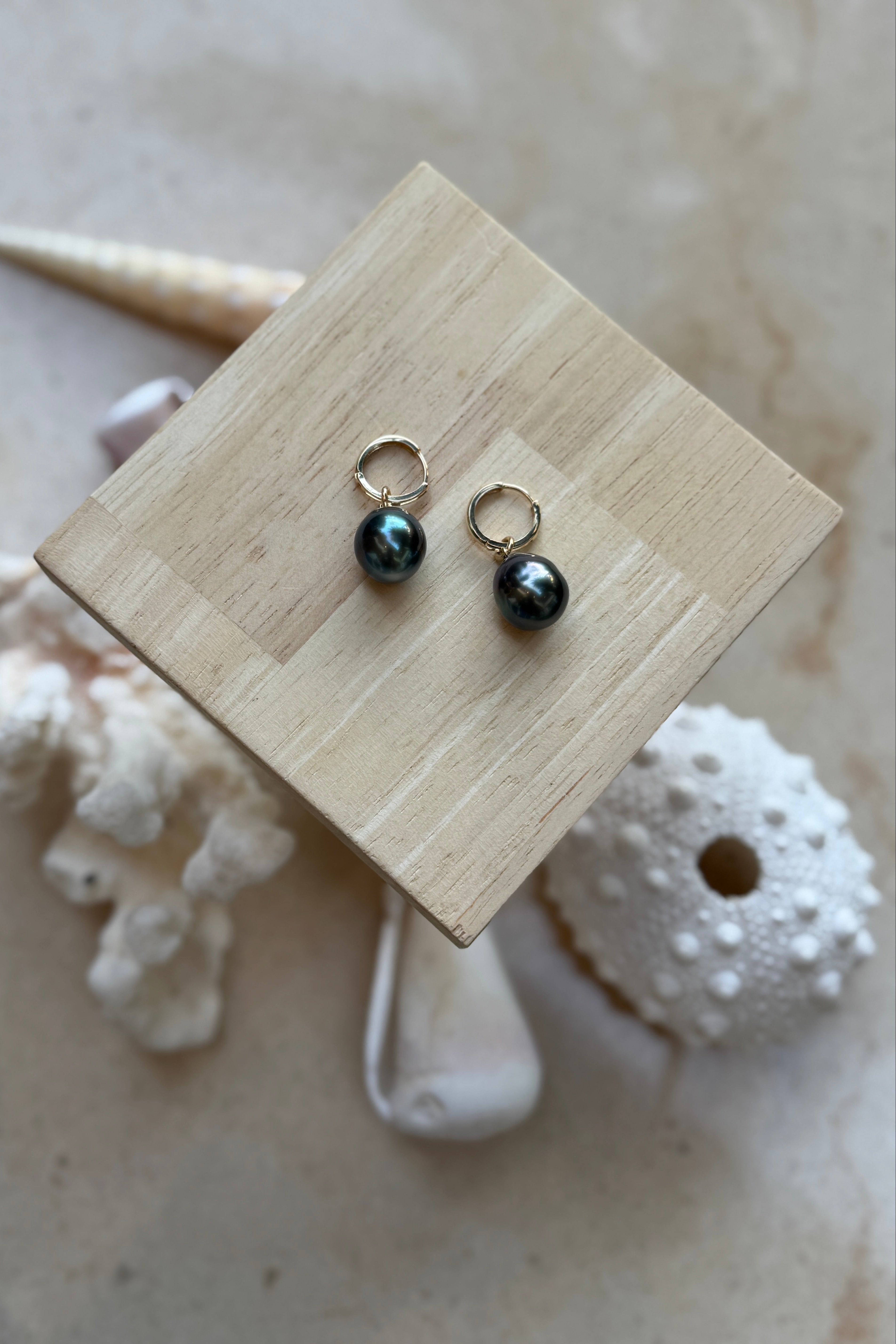 The Pearl Edit Hoops in Gold