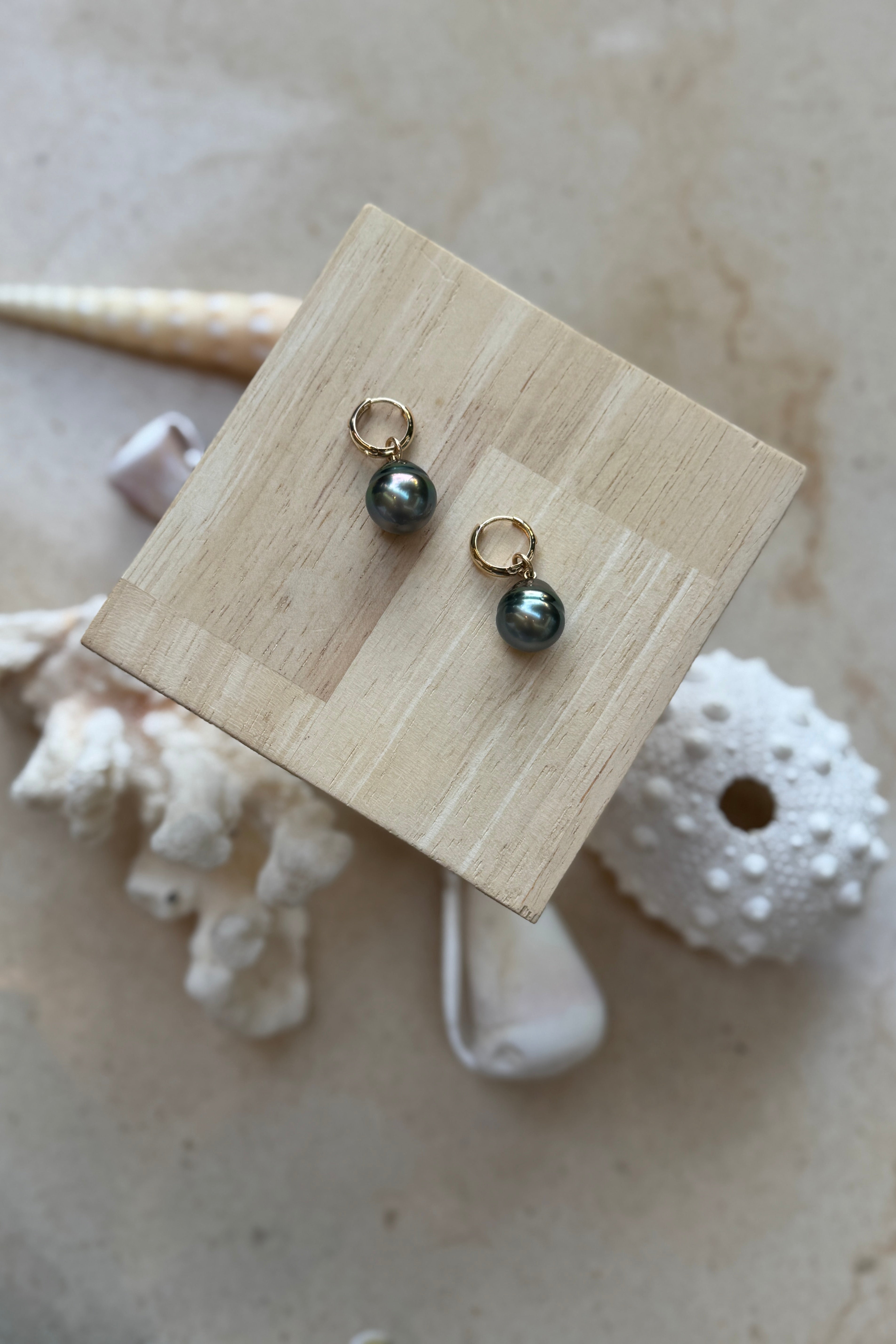 The Pearl Edit Hoops in Gold