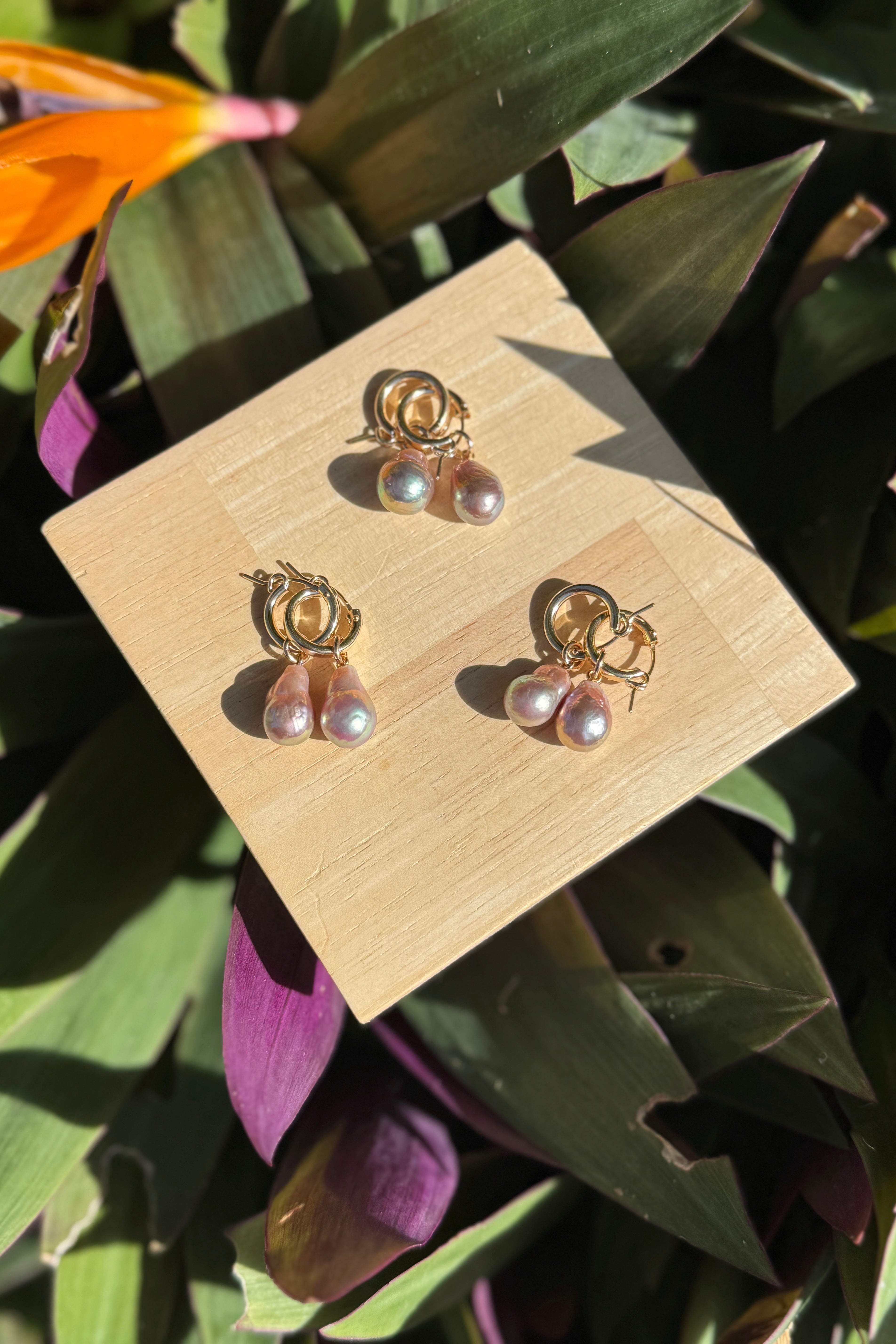 The Pearl Edit Hoops in Gold Filled