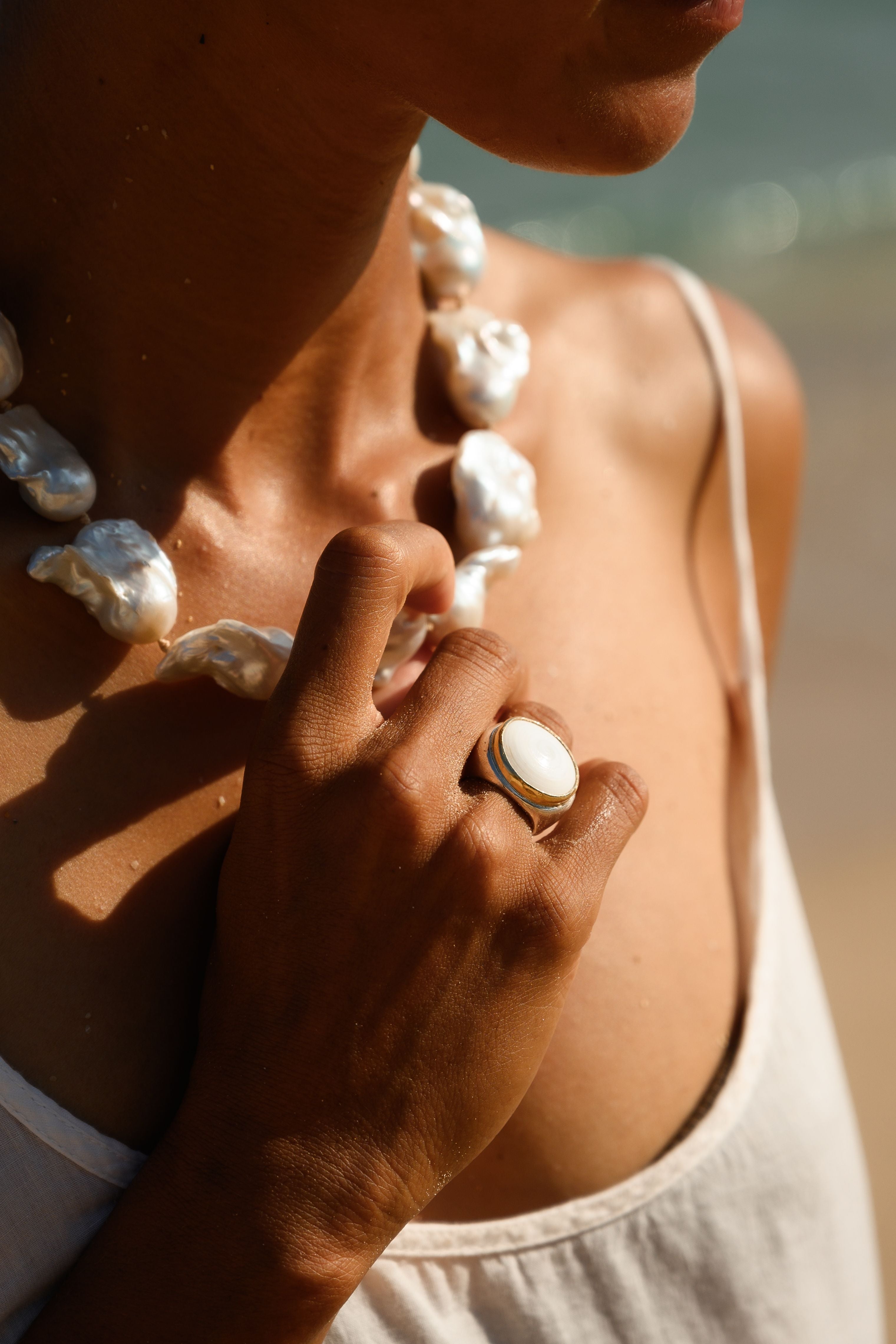 The Silver & Gold Puka Ring