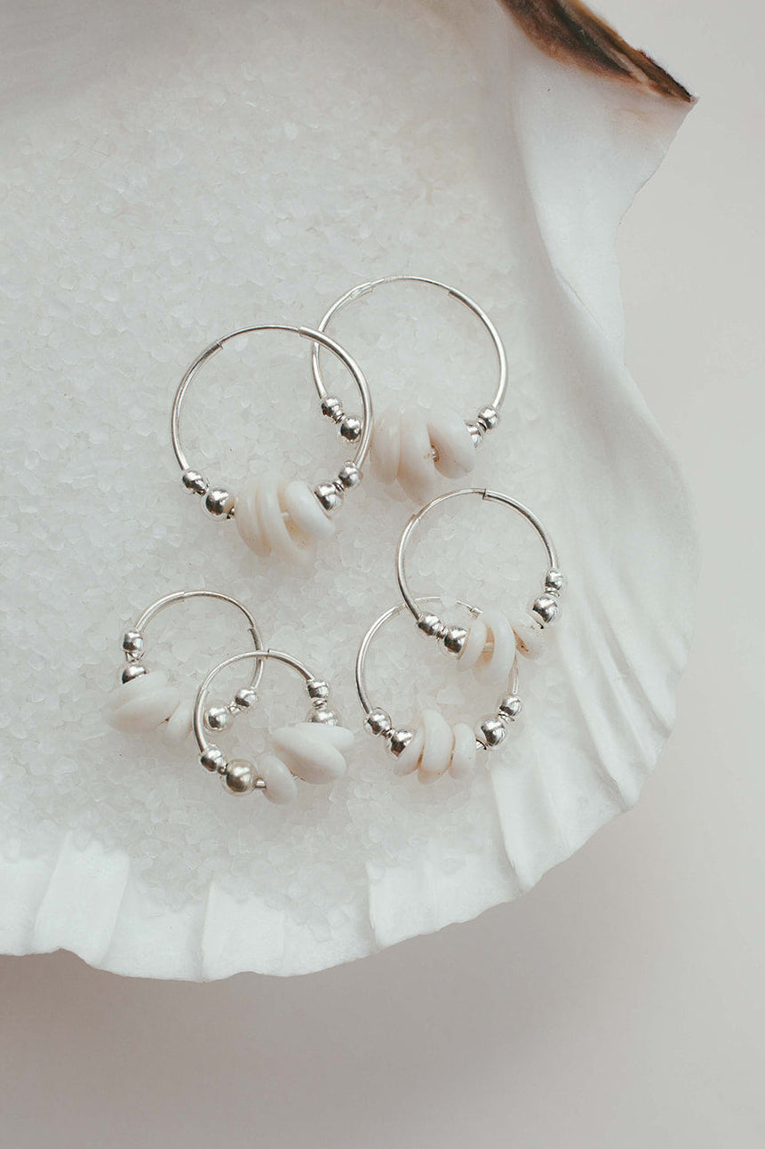 The Silver Puka Hoops