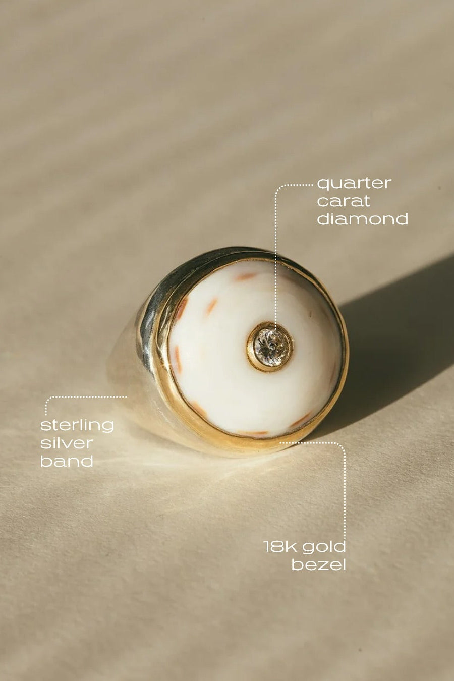 The Silver & Gold Puka Ring