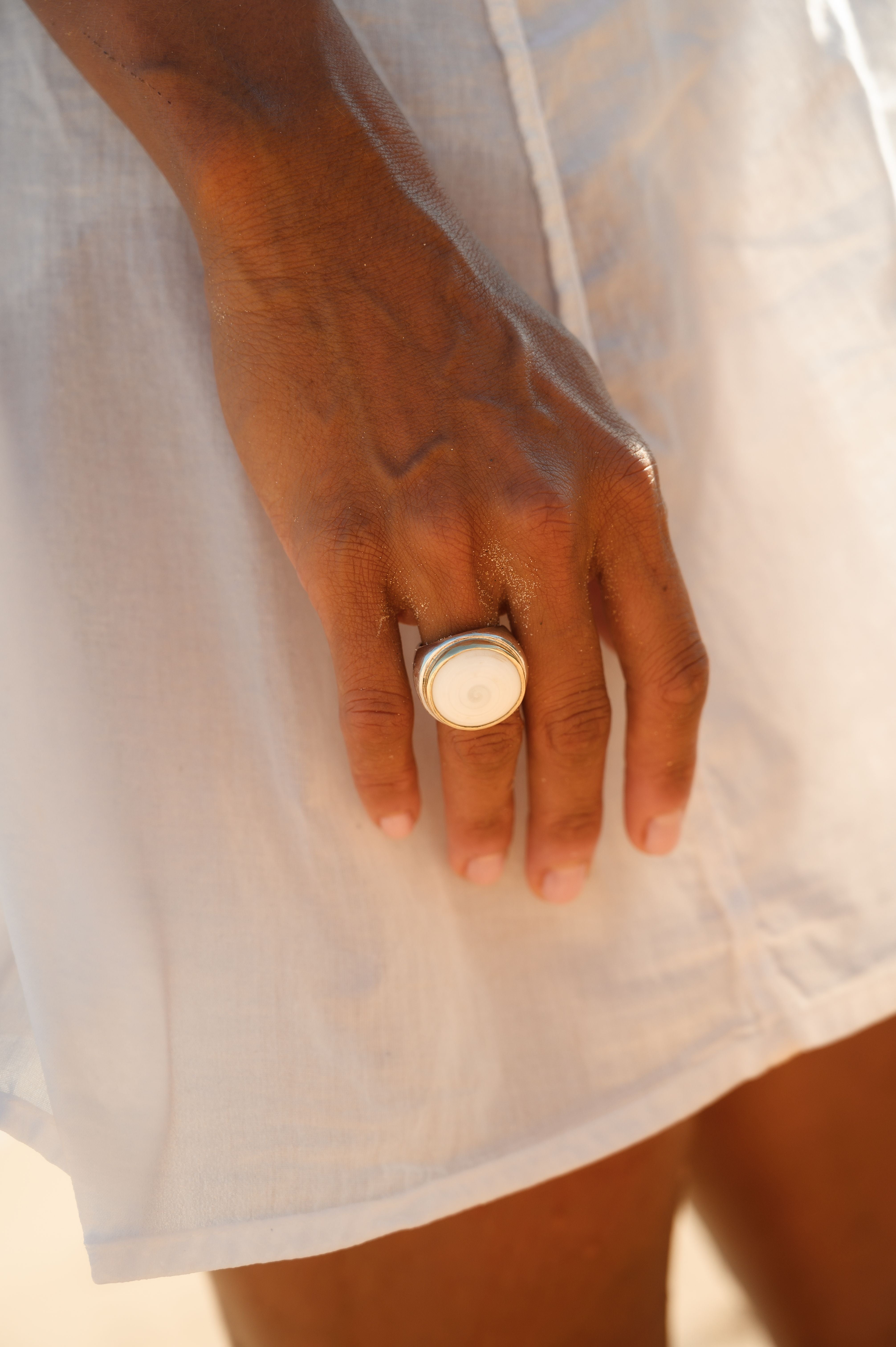 The Silver & Gold Puka Ring