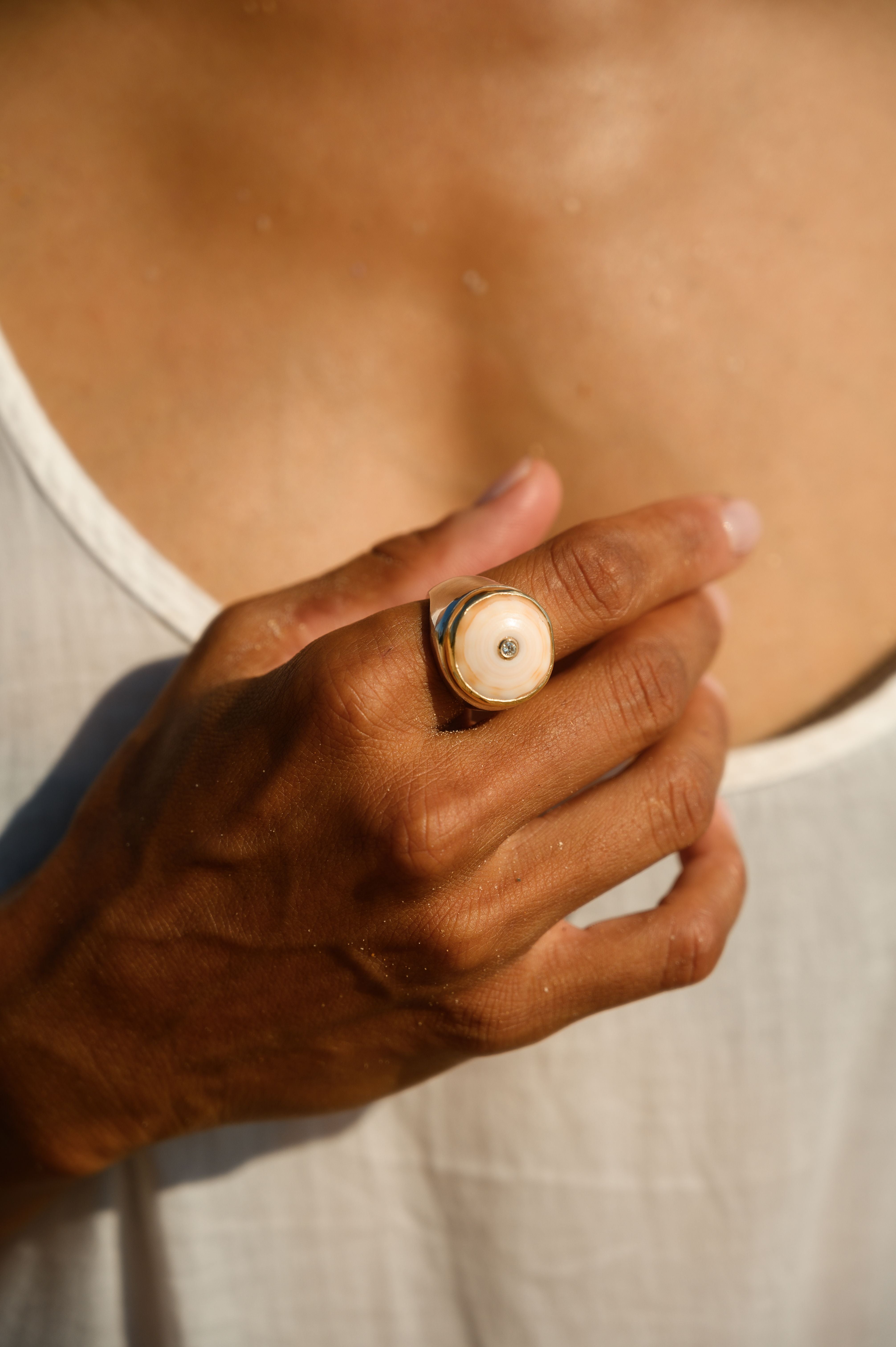 The Silver & Gold Puka Ring