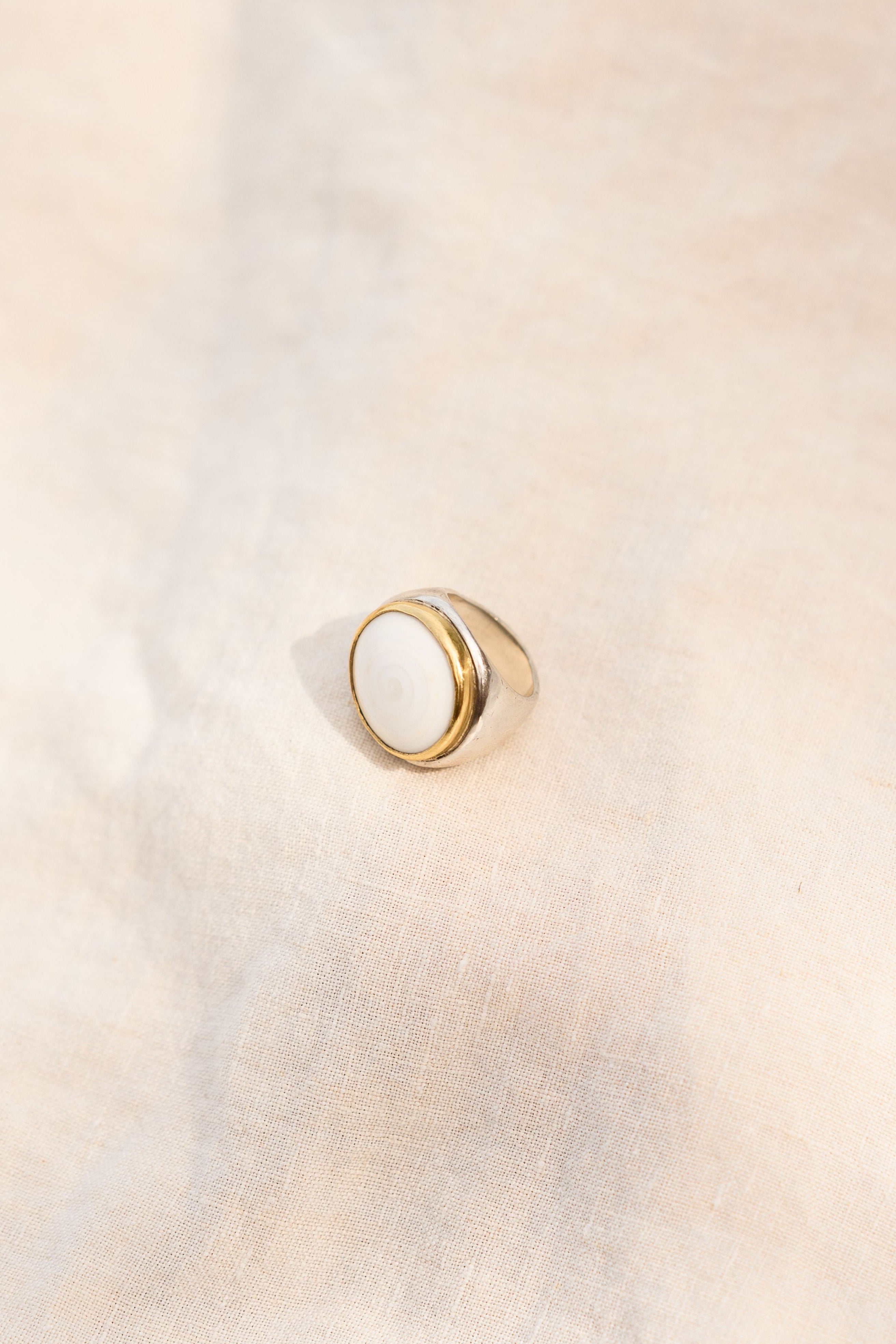 The Silver & Gold Puka Ring